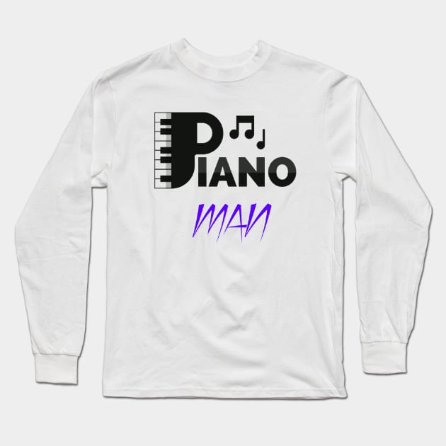 Piano man Long Sleeve T-Shirt by Dorran